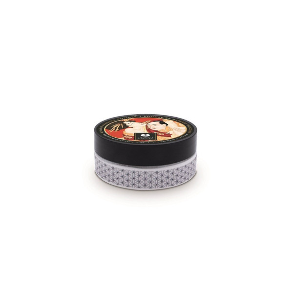 Mini Coffret poudre corporelle fraise/vin pétillant et plumeau assorti 